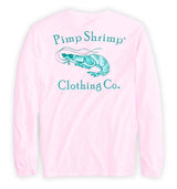 Pimp Shrimp Pink Jady Original Logo Long Sleeve T-Shirt