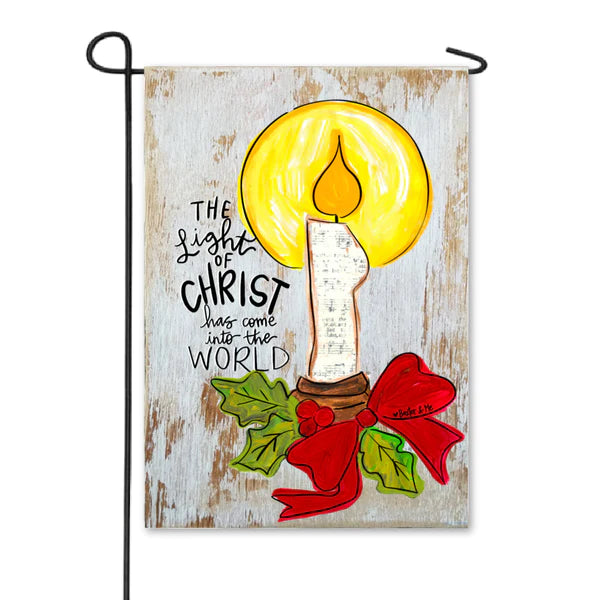 Baxter And Me Light of Christ Garden Flag