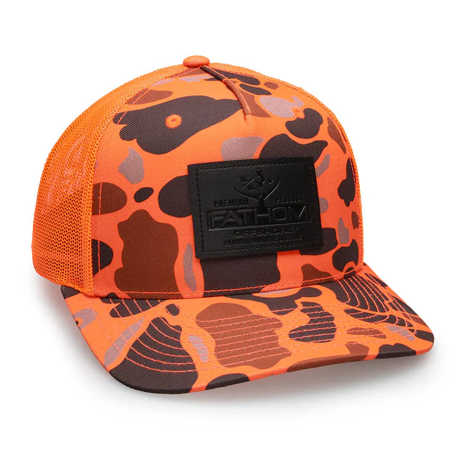 Fathom Offshore Argus Blaze Duck Camo Snapback Hat
