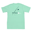 Light green t-shirt with 'Fathom' logo on a white background