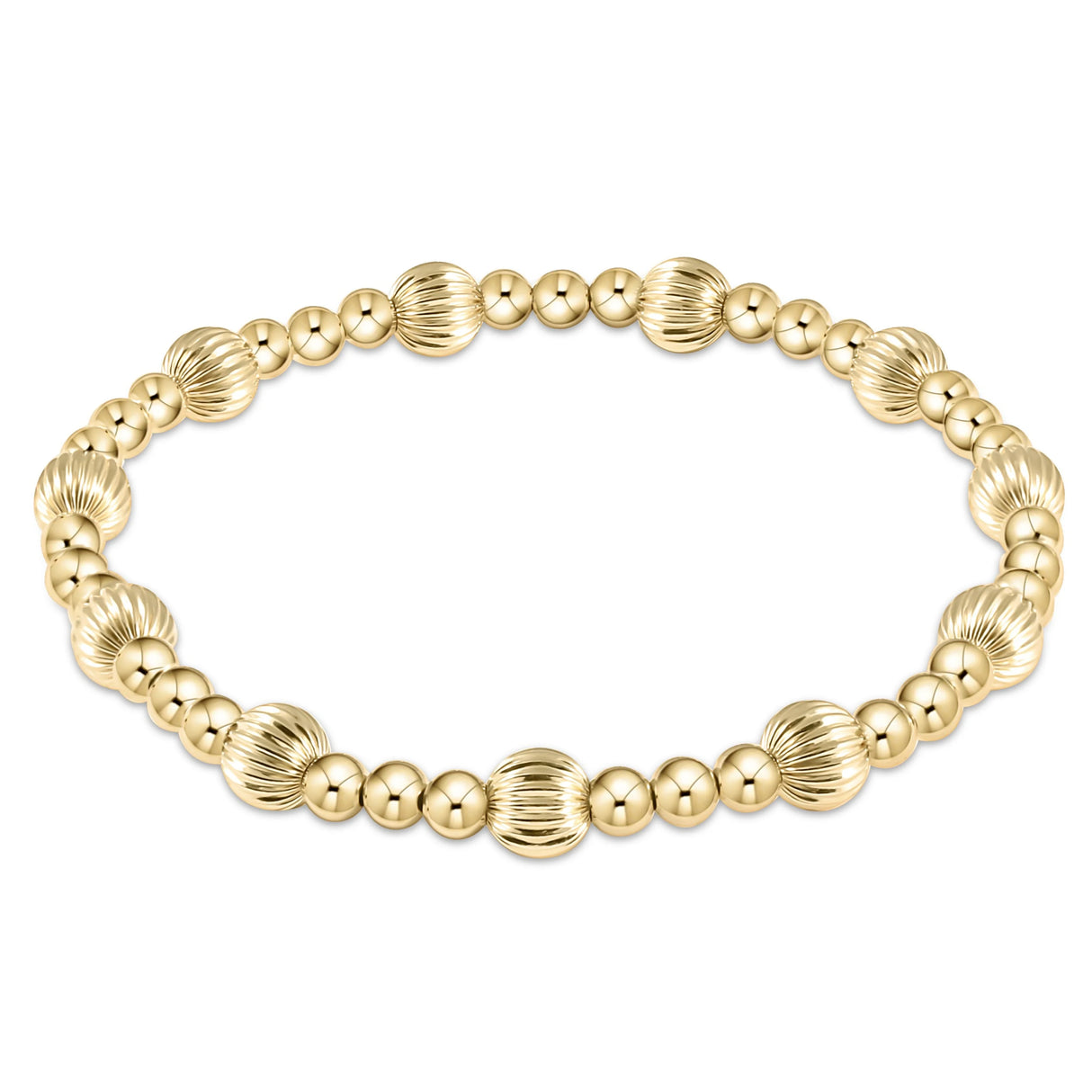 Enewton Dignity Sincerity Pattern 6mm Bead Bracelet-Gold