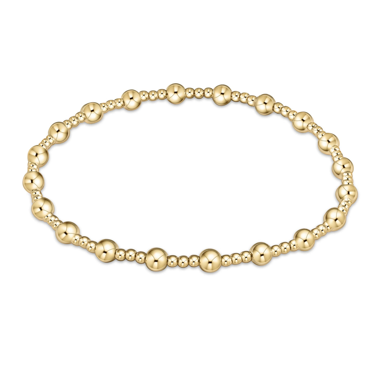 Enewton Classic Sincerity Pattern 4mm Bead Bracelet-Gold