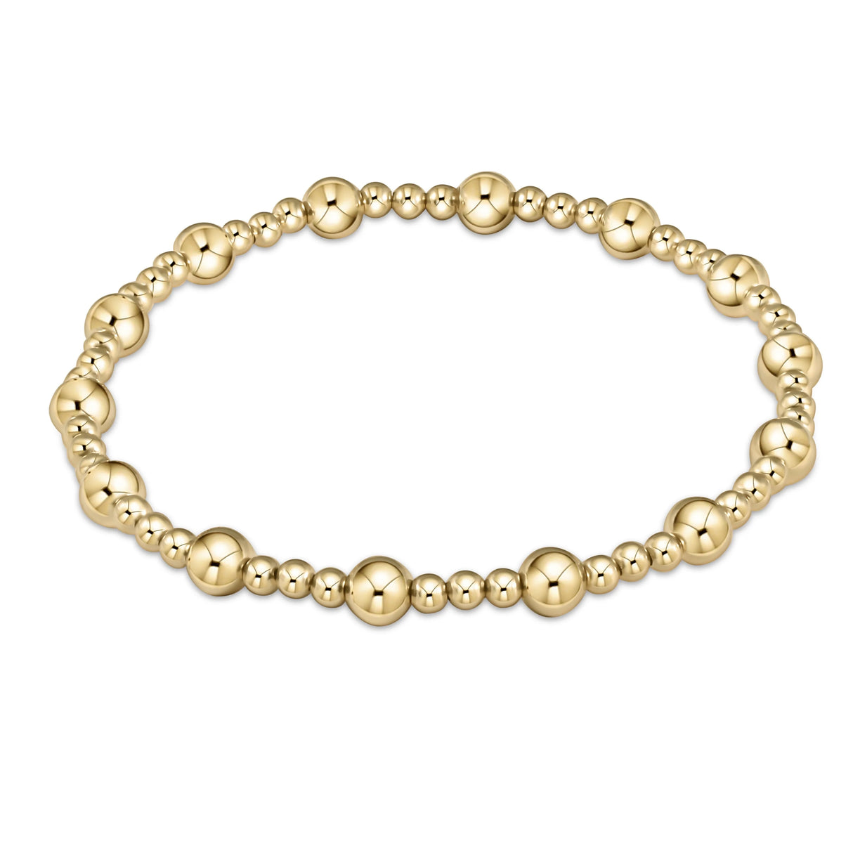 Enewton Classic Sincerity Pattern 4mm Bead Bracelet-Gold