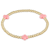 Enewton Signature Cross Gold Pattern 3mm Beaded Bracelet