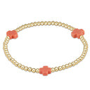 Enewton Signature Cross Gold Pattern 3mm Beaded Bracelet