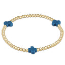Enewton Signature Cross Gold Pattern 3mm Beaded Bracelet