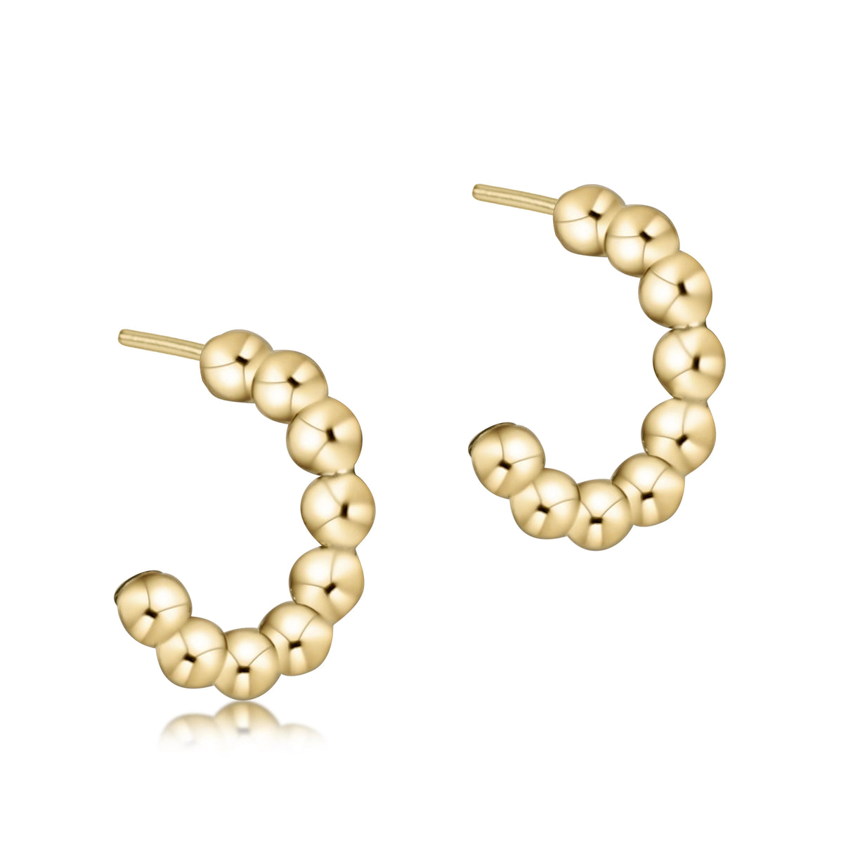Enewton Beaded Simplicity 1" Post Hoop - 4mm Gold