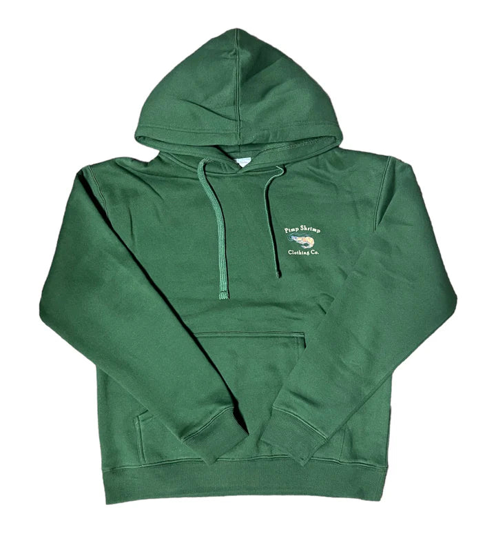 Pimp Shrimp Youth Camo-Back Hoodie - Forest Green