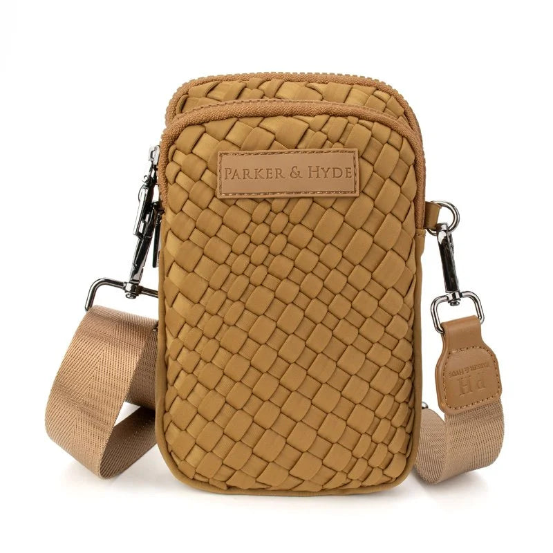 Parker & Hyde  Woven City Crossbody - Camel