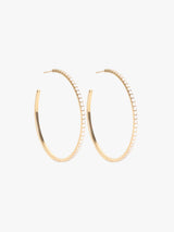 Marrin Costello Jay Hoops 2"- Pave gold