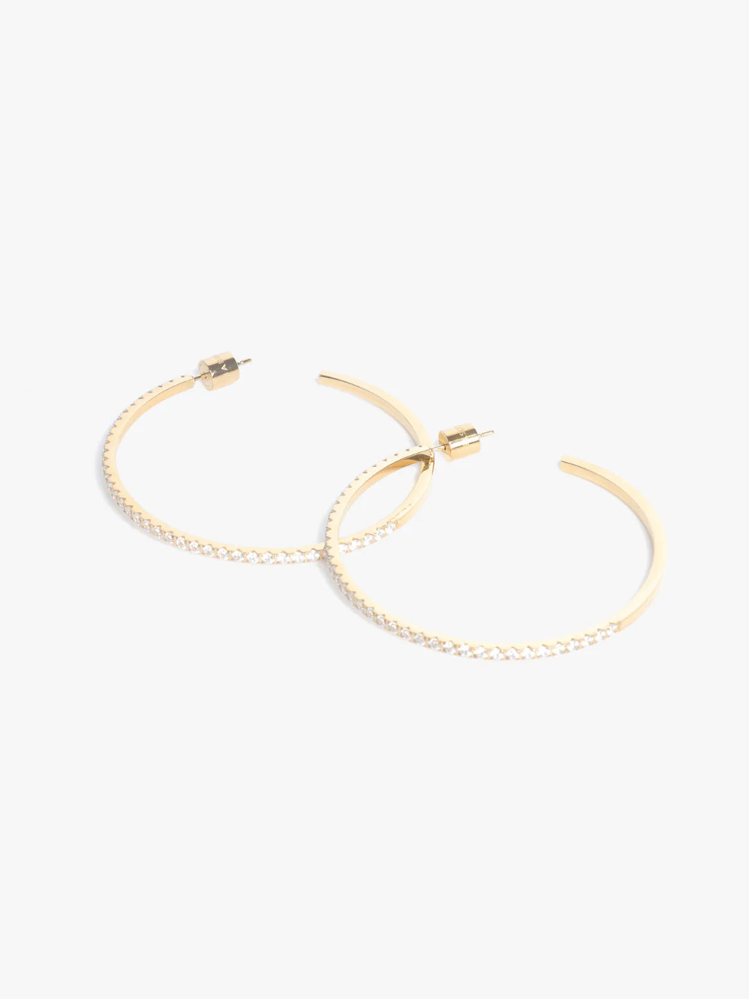 Marrin Costello Jay Hoops 2"- Pave gold