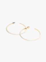 Marrin Costello Jay Hoops 2"- Pave gold