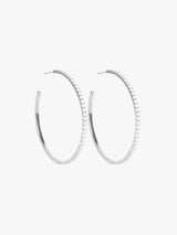 Marrin Costello Jay Hoops 2"-Pave Silver