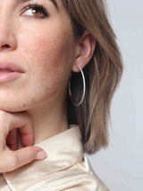 Marrin Costello Jay Hoops 2"-Pave Silver