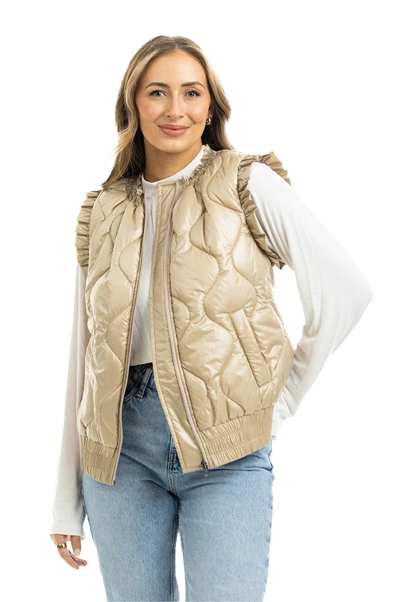 Katydid Metallic Quilted Vest
