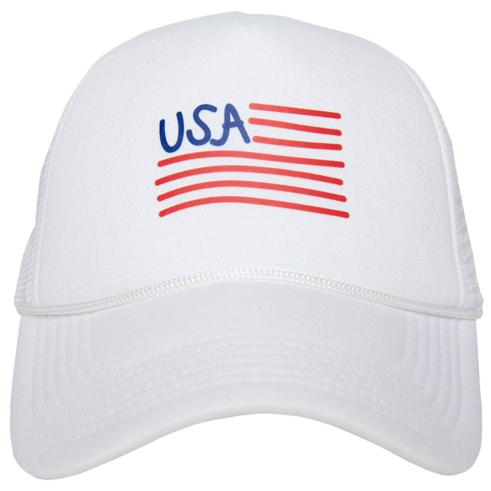 USA Flag Illustraton Foam Trucker Hat