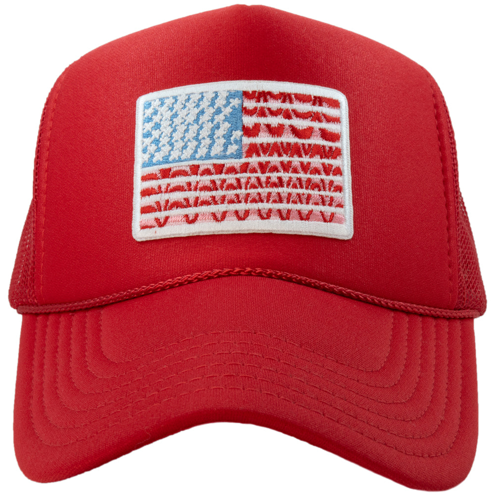 American Flag Foam Trucker Hat