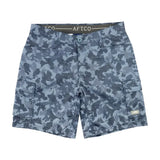 Aftco Deckhand Camo Shorts - Navy Grander Camo - 40