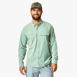 Aftco Air O Mesh Tech Long Sleeve - Bay Leaf - Size L