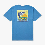 Aftco Greetings SS T-Shirt - Azure Heather