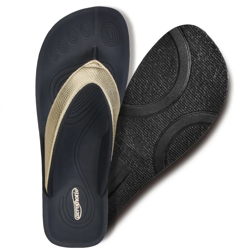 Aerothotic Meira Women's Sandals - Gold Size 10