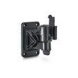 Black wall mount bracket on a white background