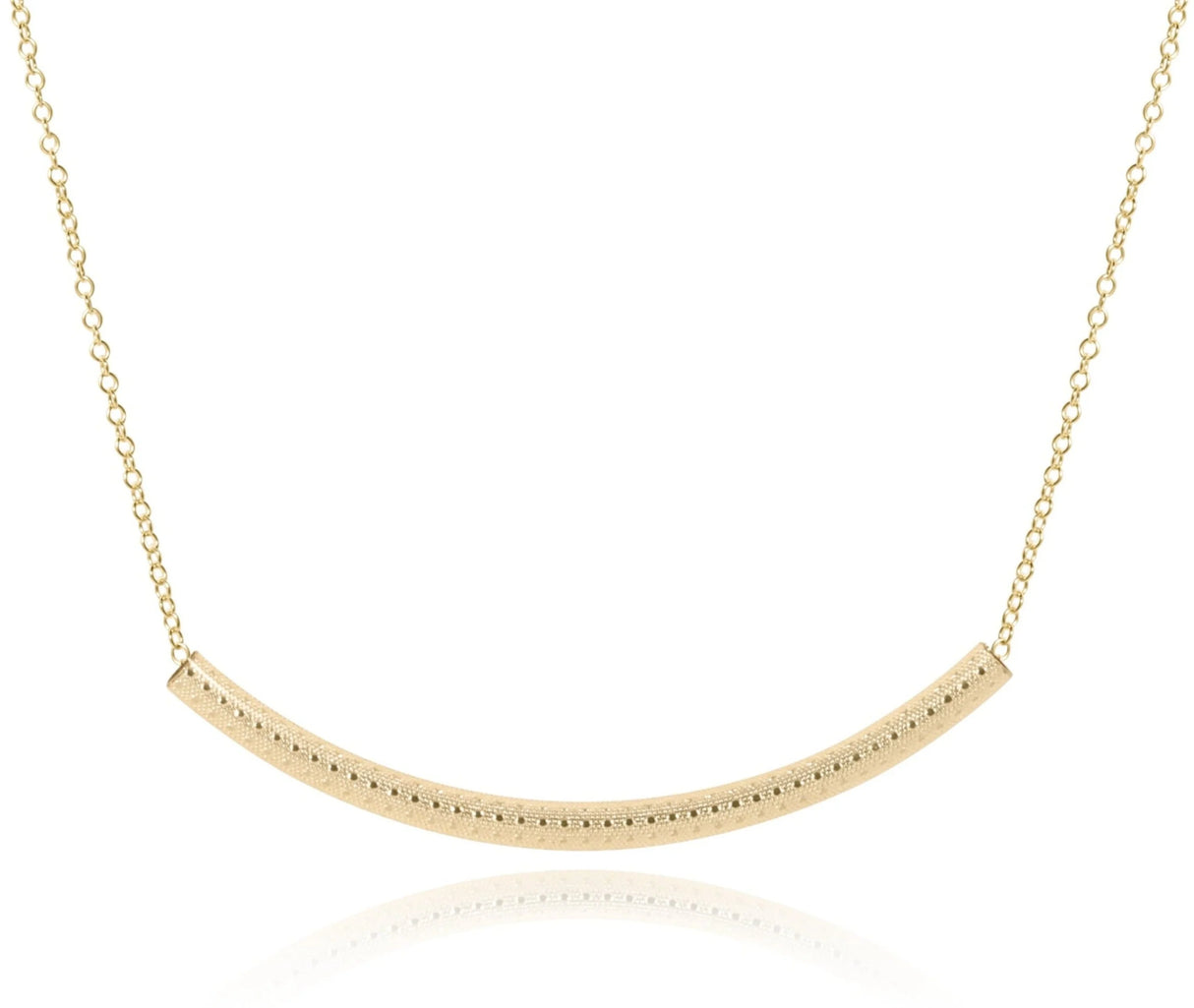 Enewton 16" Necklace Gold - Bliss Bar Textured Gold
