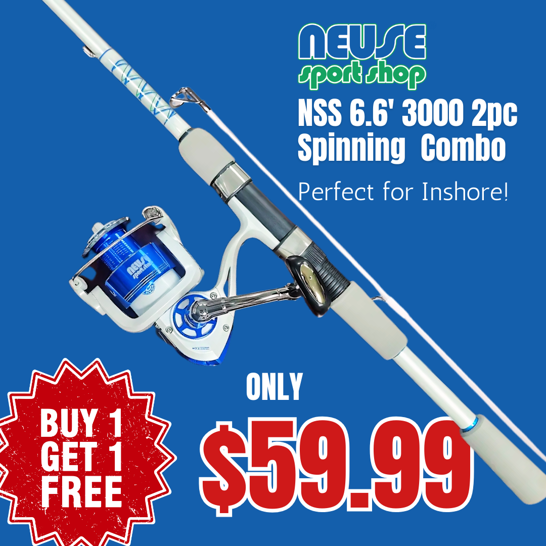 Neuse Sport Shop Inshore 6'6'' 3000 2pc Rod and Reel Spinning BOGO Com