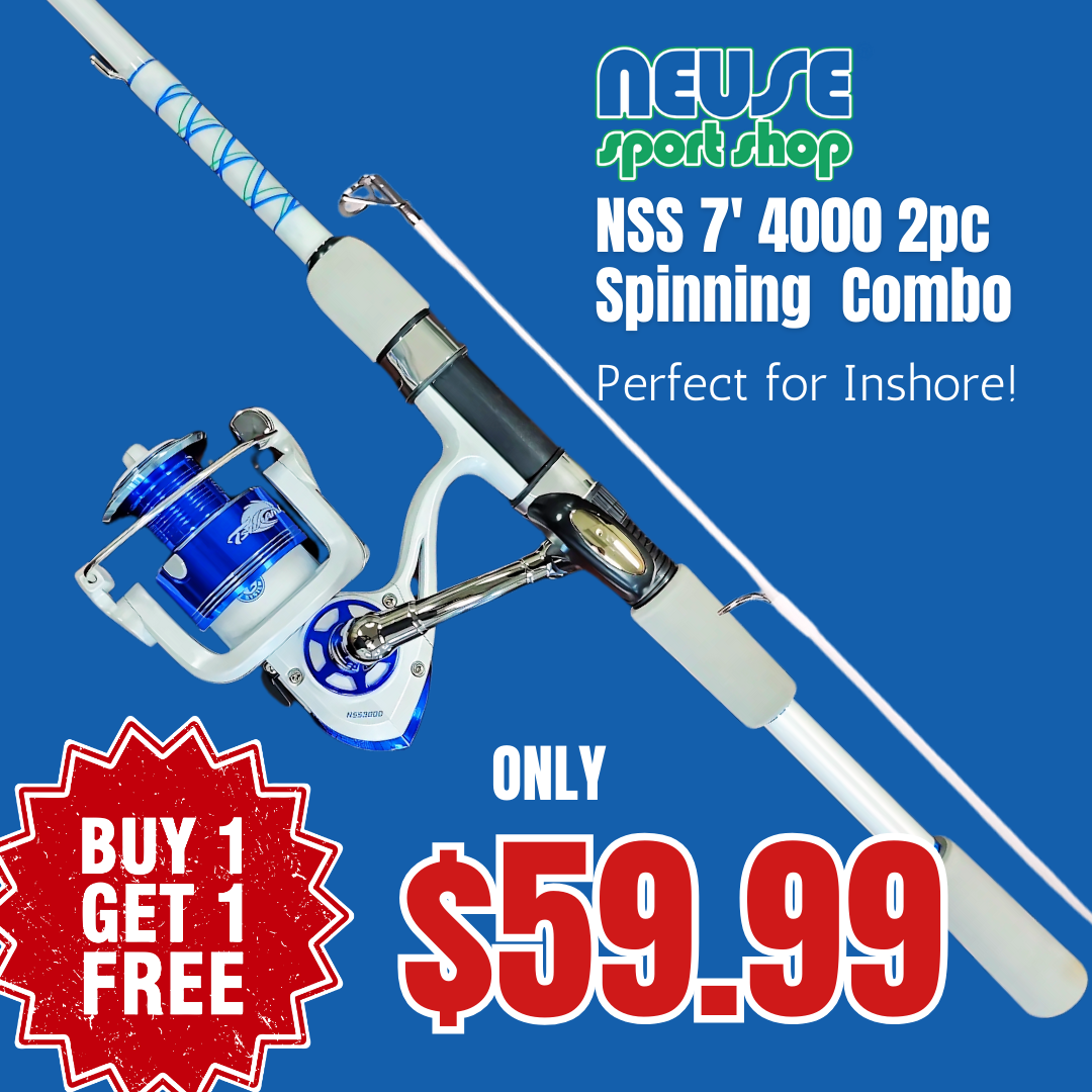 7 spinning rod reel combo Neuse Sport Shop Inshore 7'0'' 4000 2pc Spinning Combo