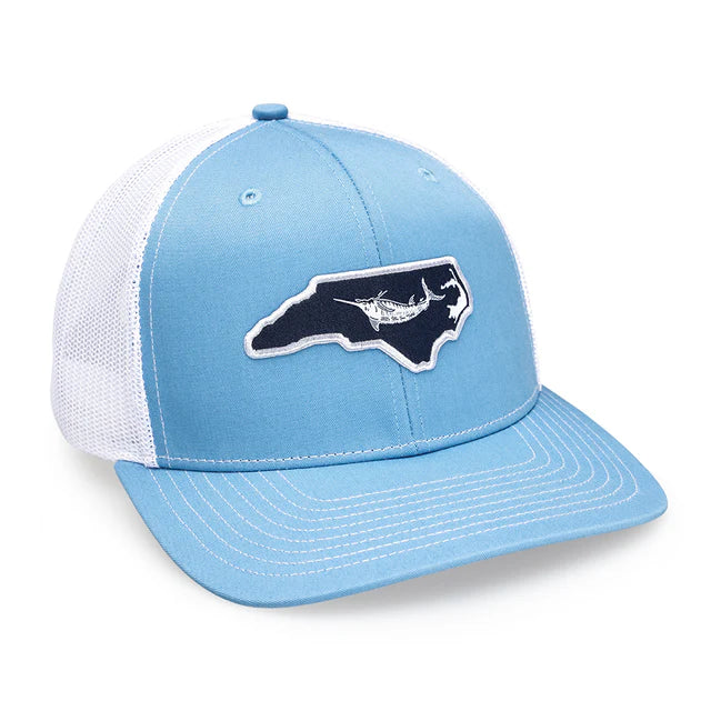 Fathom Offshore Native Trucker Cap - Blue/White