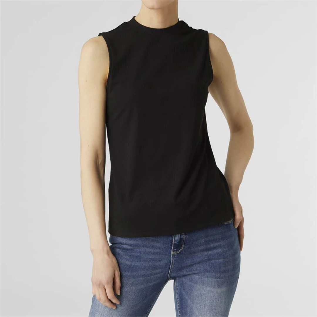 Coco + Carmen MaCenna Mock Neck Ribbed Tank