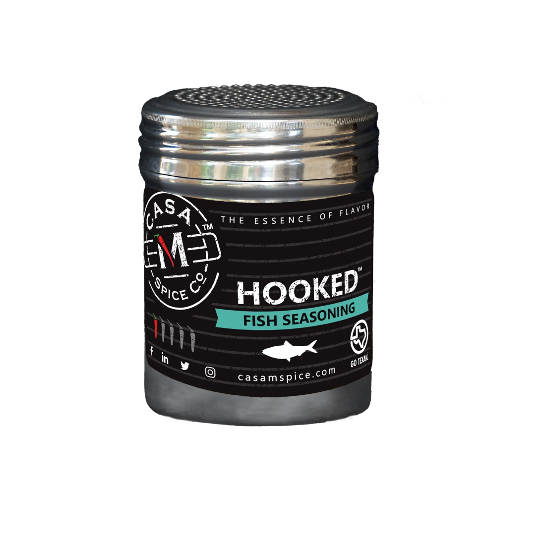 Hooked Fish Seasoning - Stainless Steel Shaker