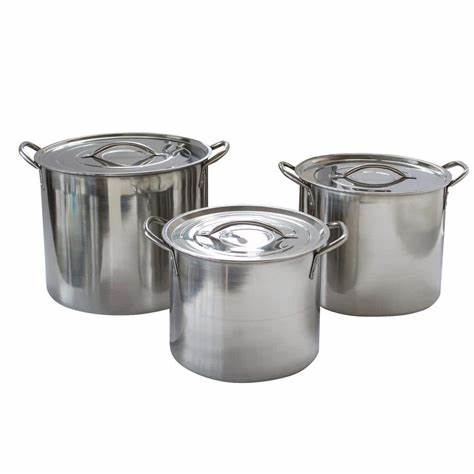 AmeriHome Stainless Steel Stock Pot Set, 6 Piece