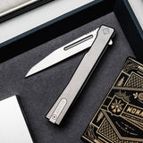 Ocaso Solstice - Titanium / Satin Wharncliffe Blade Knife