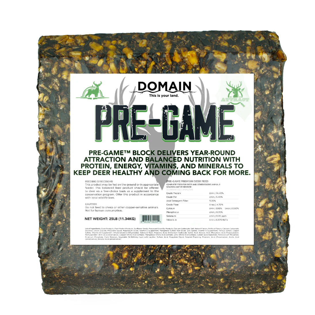 Domain Outdoors Pre Game Deer Block - 25lbs