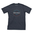 Dark gray t-shirt with Fathom logo on a white background