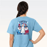 Southern Couture Classic Chica Boom Boom  Tee - Sky