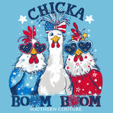 Southern Couture Classic Chica Boom Boom  Tee - Sky