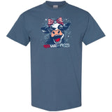 Southern Couture Soft Red White and Moo Tee - Indigo