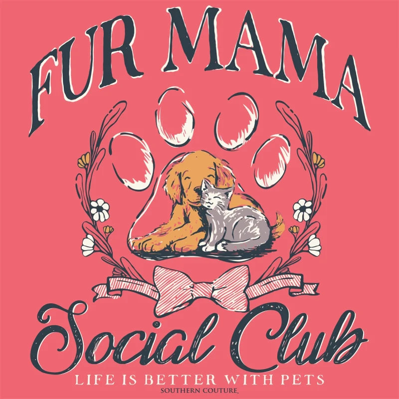 Southern Couture Soft Fur Mama Social Club - Coral Silk