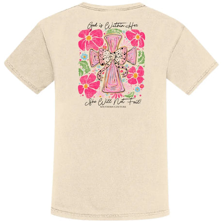 Southern Couture Comfort God Is Within Her Tee  - Ivory