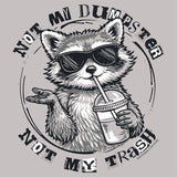 Southern Couture Soft Not My Dumpster Racoon Tee - Ice Grey
