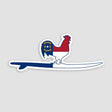Sticker with a rooster design on a white background