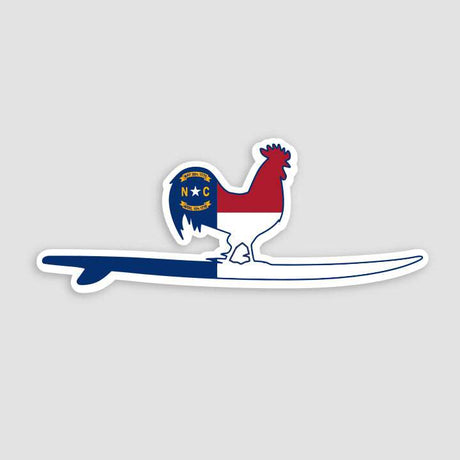 Sticker with a rooster design on a white background