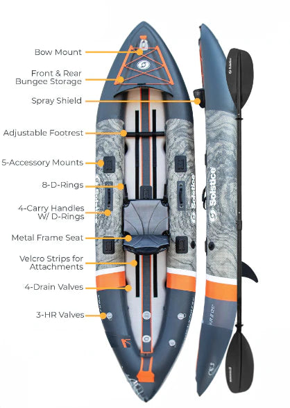 Solstice Watersports Scout Inflatable Fishing Kayak Kit