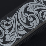 Ocaso Engraved Titanium Solstice - Scroll + Black Blade Knife