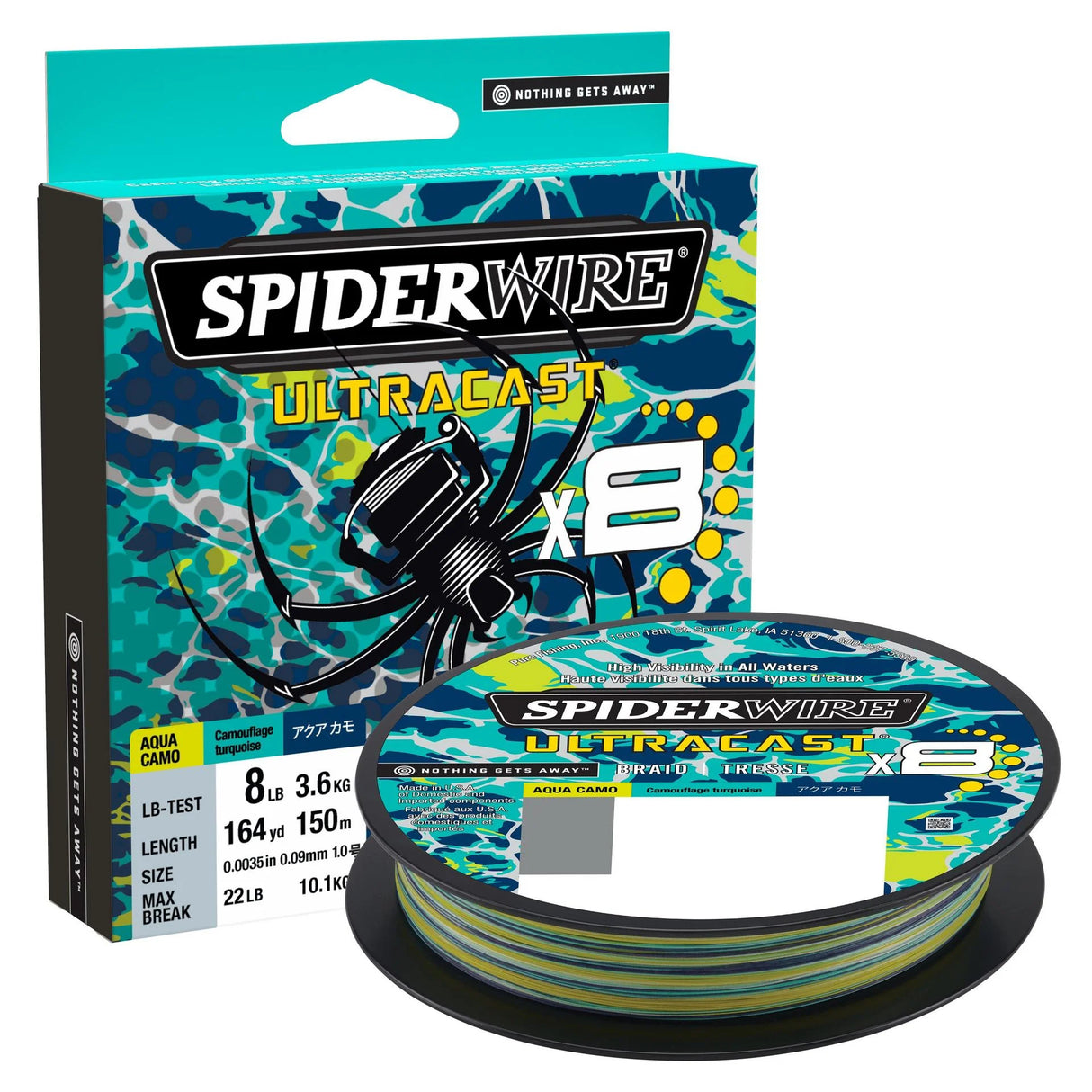 SpiderWire Ultracast Braid Line - Aqua Camo