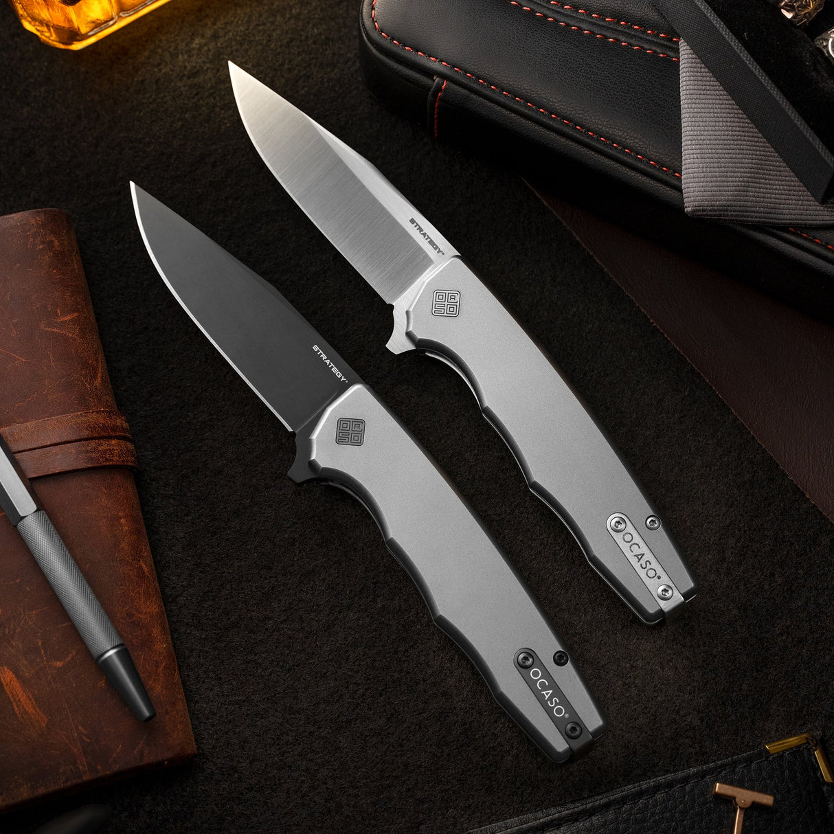 Ocaso Strategy - Titanium / Black S35VN Knife