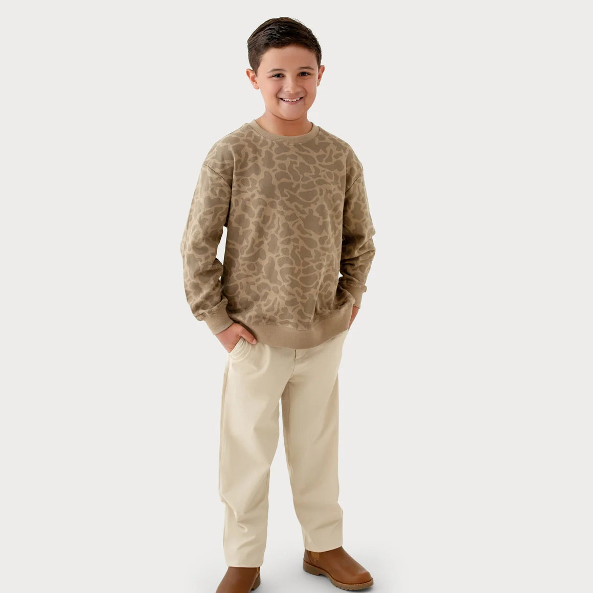 Southern Marsh Youth Conway Seawash Sweatshirt - Burnt Taupe
