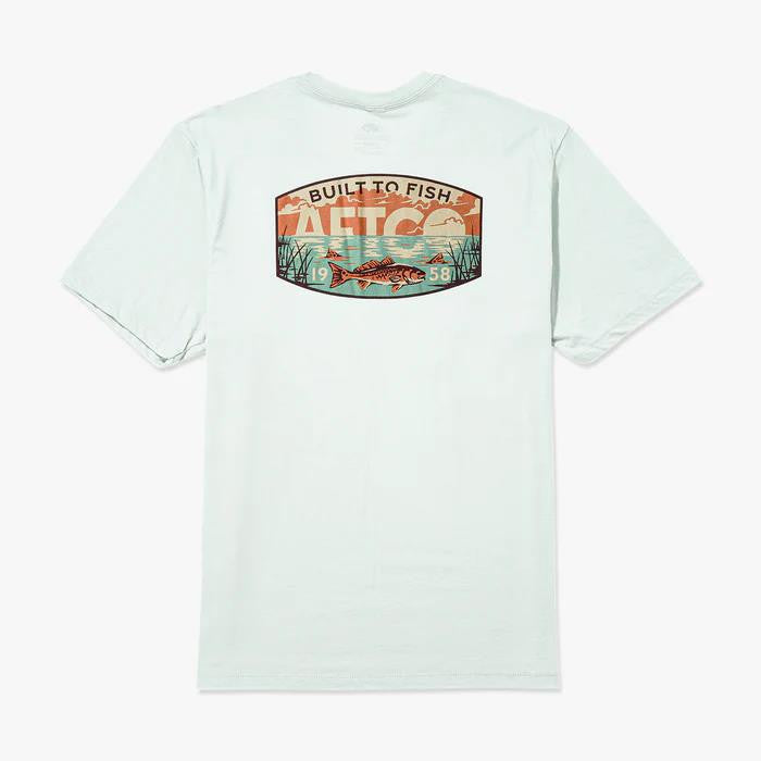 Aftco Grass Flat Tee - Short Sleeve - Seafoam Heather